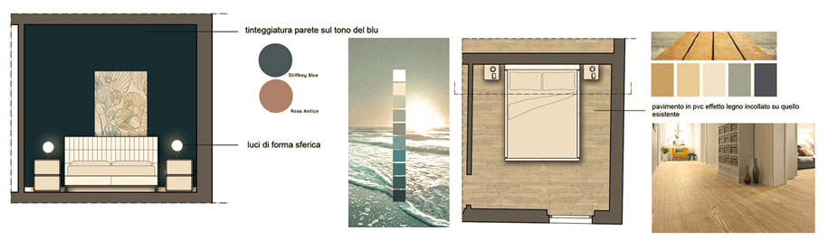 Un restyling nel Comune di Pontassieve - camera matrimoniale - Tommaso Vecci architetto - Firenze